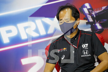 2021-03-26 - TANABE Toyoharu, Technical Director of Honda Racing F1, portrait, press conference during Formula 1 Gulf Air Bahrain Grand Prix 2021 from March 26 to 28, 2021 on the Bahrain International Circuit, in Sakhir, Bahrain - Photo Frédéric Le Floc?h / DPPI - FORMULA 1 GULF AIR BAHRAIN GRAND PRIX 2021 - FORMULA 1 - MOTORS