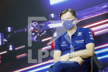 2021-03-26 - CAPITO Jost, Chief Executive Officer of Williams Racing, portrait, press conference during Formula 1 Gulf Air Bahrain Grand Prix 2021 from March 26 to 28, 2021 on the Bahrain International Circuit, in Sakhir, Bahrain - Photo Frédéric Le Floc?h / DPPI - FORMULA 1 GULF AIR BAHRAIN GRAND PRIX 2021 - FORMULA 1 - MOTORS