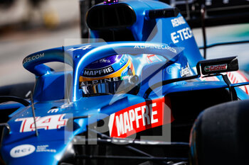 2021-03-27 - ALONSO Fernando (spa), Alpine F1 A521, action during Formula 1 Gulf Air Bahrain Grand Prix 2021 from March 26 to 28, 2021 on the Bahrain International Circuit, in Sakhir, Bahrain - Photo Florent Gooden / DPPI - FORMULA 1 GULF AIR BAHRAIN GRAND PRIX 2021 - FORMULA 1 - MOTORS