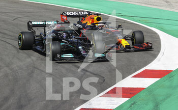 2021-05-02 - 44 HAMILTON Lewis (gbr), Mercedes AMG F1 GP W12 E Performance, action and 33 VERSTAPPEN Max (nld), Red Bull Racing Honda RB16B, action during the Formula 1 Heineken Grande Prémio de Portugal 2021 from April 30 to May 2, 2021 on the Algarve International Circuit, in Portimao, Portugal - Photo DPPI - FORMULA 1 HEINEKEN GRANDE PREMIO DE PORTUGAL 2021 - FORMULA 1 - MOTORS