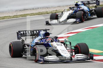 2021-05-09 - 63 RUSSELL George (gbr), Williams Racing F1 FW43B, action 06 LATIFI Nicholas (can), Williams Racing F1 FW43B, action during the Formula 1 Aramco Gran Premio De Espana 2021 from May 07 to 10, 2021 on the Circuit de Barcelona-Catalunya, in Montmelo, near Barcelona, Spain - Photo Xavi Bonilla / DPPI - FORMULA 1 ARAMCO GRAN PREMIO DE ESPANA 2021 - FORMULA 1 - MOTORS