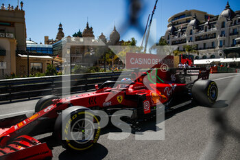 2021-05-19 - 16 LECLERC Charles (mco), Scuderia Ferrari SF21, action during the 2021 Formula One World Championship, Grand Prix of Monaco from on May 20 to 23 in Monaco - Photo Florent Gooden / DPPI - 2021 FORMULA ONE WORLD CHAMPIONSHIP, GRAND PRIX OF MONACO - FORMULA 1 - MOTORS