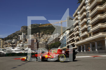 2021-05-20 - SAINZ Carlos (spa), Scuderia Ferrari SF21, action during the 2021 Formula One World Championship, Grand Prix of Monaco from on May 20 to 23 in Monaco - Photo DPPI - 2021 FORMULA ONE WORLD CHAMPIONSHIP, GRAND PRIX OF MONACO - FORMULA 1 - MOTORS