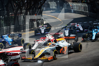 2021-05-23 - start of the race, depart, 03 RICCIARDO Daniel (aus), McLaren MCL35M, action during the 2021 Formula One World Championship, Grand Prix of Monaco from on May 20 to 23 in Monaco - Photo Antonin Vincent / DPPI - 2021 FORMULA ONE WORLD CHAMPIONSHIP, GRAND PRIX OF MONACO - FORMULA 1 - MOTORS