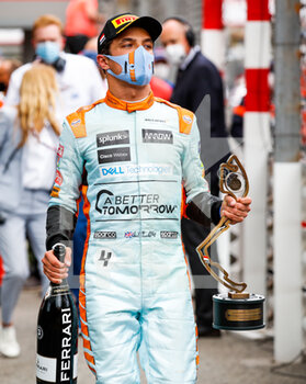 2021-05-23 - NORRIS Lando (gbr), McLaren MCL35M, portrait podium during the 2021 Formula One World Championship, Grand Prix of Monaco from on May 20 to 23 in Monaco - Photo Florent Gooden / DPPI - 2021 FORMULA ONE WORLD CHAMPIONSHIP, GRAND PRIX OF MONACO - FORMULA 1 - MOTORS