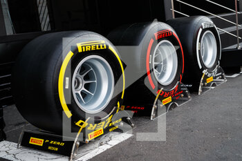 2021-06-17 - Pirelli tyres during the Formula 1 Emirates Grand Prix de France 2021, 7th round of the 2021 FIA Formula One World Championship from June 18 to 20, 2021 on the Circuit Paul Ricard, in Le Castellet, France - Photo Florent Gooden / DPPI - FORMULA 1 EMIRATES GRAND PRIX DE FRANCE 2021 - FORMULA 1 - MOTORS