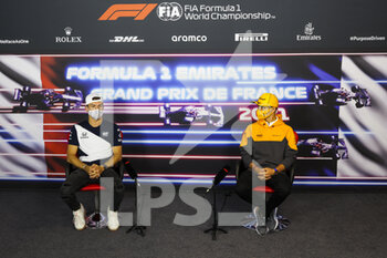 2021-06-17 - GASLY Pierre (fra), Scuderia AlphaTauri Honda AT02, NORRIS Lando (gbr), McLaren MCL35M, portrait, press conference during the Formula 1 Emirates Grand Prix de France 2021, 7th round of the 2021 FIA Formula One World Championship from June 18 to 20, 2021 on the Circuit Paul Ricard, in Le Castellet, France - Photo Antonin Vincent / DPPI - FORMULA 1 EMIRATES GRAND PRIX DE FRANCE 2021 - FORMULA 1 - MOTORS