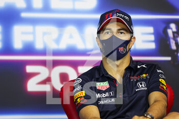 2021-06-17 - PEREZ Sergio (mex), Red Bull Racing Honda RB16B, portrait, press conference during the Formula 1 Emirates Grand Prix de France 2021, 7th round of the 2021 FIA Formula One World Championship from June 18 to 20, 2021 on the Circuit Paul Ricard, in Le Castellet, France - Photo Antonin Vincent / DPPI - FORMULA 1 EMIRATES GRAND PRIX DE FRANCE 2021 - FORMULA 1 - MOTORS