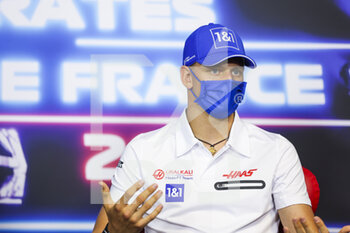 2021-06-17 - SCHUMACHER Mick (ger), Haas F1 Team VF-21 Ferrari, portrait, press conference during the Formula 1 Emirates Grand Prix de France 2021, 7th round of the 2021 FIA Formula One World Championship from June 18 to 20, 2021 on the Circuit Paul Ricard, in Le Castellet, France - Photo Antonin Vincent / DPPI - FORMULA 1 EMIRATES GRAND PRIX DE FRANCE 2021 - FORMULA 1 - MOTORS