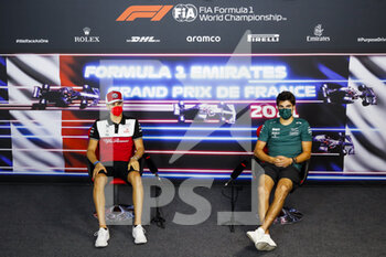 2021-06-17 - GIOVINAZZI Antonio (ita), Alfa Romeo Racing ORLEN C41, STROLL Lawrence (can), Aston Martin F1 owner, portrait, press conference during the Formula 1 Emirates Grand Prix de France 2021, 7th round of the 2021 FIA Formula One World Championship from June 18 to 20, 2021 on the Circuit Paul Ricard, in Le Castellet, France - Photo Antonin Vincent / DPPI - FORMULA 1 EMIRATES GRAND PRIX DE FRANCE 2021 - FORMULA 1 - MOTORS