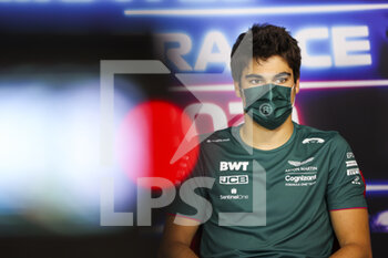 2021-06-17 - STROLL Lance (can), Aston Martin F1 AMR21, portrait, press conference during the Formula 1 Emirates Grand Prix de France 2021, 7th round of the 2021 FIA Formula One World Championship from June 18 to 20, 2021 on the Circuit Paul Ricard, in Le Castellet, France - Photo Antonin Vincent / DPPI - FORMULA 1 EMIRATES GRAND PRIX DE FRANCE 2021 - FORMULA 1 - MOTORS