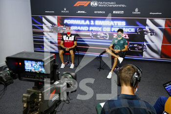 2021-06-17 - GIOVINAZZI Antonio (ita), Alfa Romeo Racing ORLEN C41, STROLL Lance (can), Aston Martin F1 AMR21, portrait, press conference during the Formula 1 Emirates Grand Prix de France 2021, 7th round of the 2021 FIA Formula One World Championship from June 18 to 20, 2021 on the Circuit Paul Ricard, in Le Castellet, France - Photo Antonin Vincent / DPPI - FORMULA 1 EMIRATES GRAND PRIX DE FRANCE 2021 - FORMULA 1 - MOTORS