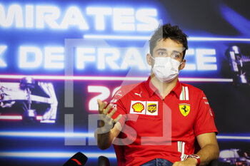 2021-06-17 - LECLERC Charles (mco), Scuderia Ferrari SF21, portrait, press conference during the Formula 1 Emirates Grand Prix de France 2021, 7th round of the 2021 FIA Formula One World Championship from June 18 to 20, 2021 on the Circuit Paul Ricard, in Le Castellet, France - Photo Antonin Vincent / DPPI - FORMULA 1 EMIRATES GRAND PRIX DE FRANCE 2021 - FORMULA 1 - MOTORS
