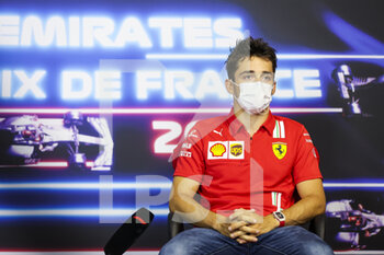 2021-06-17 - LECLERC Charles (mco), Scuderia Ferrari SF21, portrait, press conference during the Formula 1 Emirates Grand Prix de France 2021, 7th round of the 2021 FIA Formula One World Championship from June 18 to 20, 2021 on the Circuit Paul Ricard, in Le Castellet, France - Photo Antonin Vincent / DPPI - FORMULA 1 EMIRATES GRAND PRIX DE FRANCE 2021 - FORMULA 1 - MOTORS