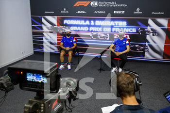 2021-06-17 - ALONSO Fernando (spa), Alpine F1 A521, OCON Esteban (fra), Alpine F1 A521, portrait, press conference during the Formula 1 Emirates Grand Prix de France 2021, 7th round of the 2021 FIA Formula One World Championship from June 18 to 20, 2021 on the Circuit Paul Ricard, in Le Castellet, France - Photo Antonin Vincent / DPPI - FORMULA 1 EMIRATES GRAND PRIX DE FRANCE 2021 - FORMULA 1 - MOTORS