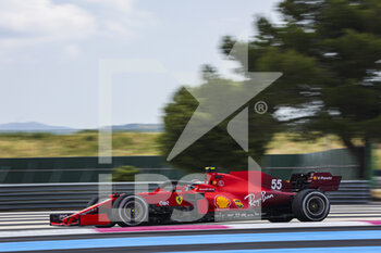 2021-06-18 - 55 SAINZ Carlos (spa), Scuderia Ferrari SF21, action during the Formula 1 Emirates Grand Prix de France 2021, 7th round of the 2021 FIA Formula One World Championship from June 18 to 20, 2021 on the Circuit Paul Ricard, in Le Castellet, France - Photo Antonin Vincent / DPPI - FORMULA 1 EMIRATES GRAND PRIX DE FRANCE 2021 - FORMULA 1 - MOTORS