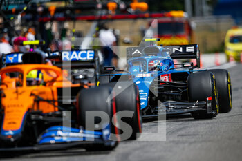 2021-06-18 - NORRIS Lando (gbr), McLaren MCL35M, OCON Esteban (fra), Alpine F1 A521, action during the Formula 1 Emirates Grand Prix de France 2021, 7th round of the 2021 FIA Formula One World Championship from June 18 to 20, 2021 on the Circuit Paul Ricard, in Le Castellet, France - Photo Florent Gooden / DPPI - FORMULA 1 EMIRATES GRAND PRIX DE FRANCE 2021 - FORMULA 1 - MOTORS