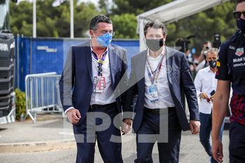 2021-06-19 - Boullier Eric with Estrosi Christian, portrait during the Formula 1 Emirates Grand Prix de France 2021, 7th round of the 2021 FIA Formula One World Championship from June 18 to 20, 2021 on the Circuit Paul Ricard, in Le Castellet, France - Photo Florent Gooden / DPPI - FORMULA 1 EMIRATES GRAND PRIX DE FRANCE 2021 - FORMULA 1 - MOTORS
