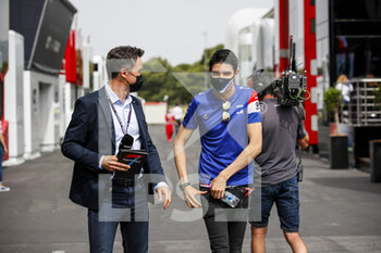 2021-06-19 - SENECAL Thomas (fr), chief editor Canal+, portrait with OCON Esteban (fra), Alpine F1 A521 during the Formula 1 Emirates Grand Prix de France 2021, 7th round of the 2021 FIA Formula One World Championship from June 18 to 20, 2021 on the Circuit Paul Ricard, in Le Castellet, France - Photo Florent Gooden / DPPI - FORMULA 1 EMIRATES GRAND PRIX DE FRANCE 2021 - FORMULA 1 - MOTORS