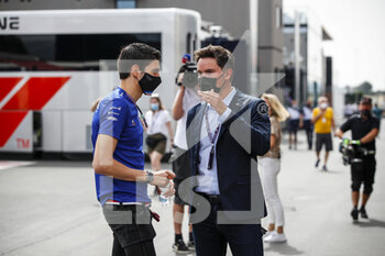 2021-06-19 - SENECAL Thomas (fr), chief editor Canal+, portrait with OCON Esteban (fra), Alpine F1 A521 during the Formula 1 Emirates Grand Prix de France 2021, 7th round of the 2021 FIA Formula One World Championship from June 18 to 20, 2021 on the Circuit Paul Ricard, in Le Castellet, France - Photo Florent Gooden / DPPI - FORMULA 1 EMIRATES GRAND PRIX DE FRANCE 2021 - FORMULA 1 - MOTORS