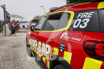 2021-06-19 - Fire Car during the Formula 1 Emirates Grand Prix de France 2021, 7th round of the 2021 FIA Formula One World Championship from June 18 to 20, 2021 on the Circuit Paul Ricard, in Le Castellet, France - Photo Antonin Vincent / DPPI - FORMULA 1 EMIRATES GRAND PRIX DE FRANCE 2021 - FORMULA 1 - MOTORS
