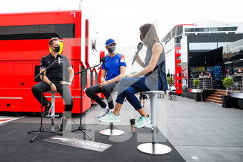 2021-06-19 - ROSSI Laurent (fra), CEO of Alpine, OCON Esteban (fra), Alpine F1 A521, LAFFITE Margot of Canal+, in interview during the Formula 1 Emirates Grand Prix de France 2021, 7th round of the 2021 FIA Formula One World Championship from June 18 to 20, 2021 on the Circuit Paul Ricard, in Le Castellet, France - Photo Florent Gooden / DPPI - FORMULA 1 EMIRATES GRAND PRIX DE FRANCE 2021 - FORMULA 1 - MOTORS