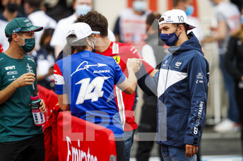 2021-06-20 - GASLY Pierre (fra), Scuderia AlphaTauri Honda AT02, ALONSO Fernando (spa), Alpine F1 A521, portrait during the Formula 1 Emirates Grand Prix de France 2021, 7th round of the 2021 FIA Formula One World Championship from June 18 to 20, 2021 on the Circuit Paul Ricard, in Le Castellet, France - Photo Antonin Vincent / DPPI - FORMULA 1 EMIRATES GRAND PRIX DE FRANCE 2021 - FORMULA 1 - MOTORS