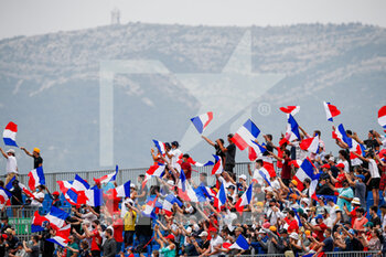 2021-06-20 - Fans in the grandstands during the Formula 1 Emirates Grand Prix de France 2021, 7th round of the 2021 FIA Formula One World Championship from June 18 to 20, 2021 on the Circuit Paul Ricard, in Le Castellet, France - Photo Florent Gooden / DPPI - FORMULA 1 EMIRATES GRAND PRIX DE FRANCE 2021 - FORMULA 1 - MOTORS