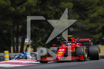 2021-06-20 - 55 SAINZ Carlos (spa), Scuderia Ferrari SF21, action during the Formula 1 Emirates Grand Prix de France 2021, 7th round of the 2021 FIA Formula One World Championship from June 18 to 20, 2021 on the Circuit Paul Ricard, in Le Castellet, France - Photo Florent Gooden / DPPI - FORMULA 1 EMIRATES GRAND PRIX DE FRANCE 2021 - FORMULA 1 - MOTORS