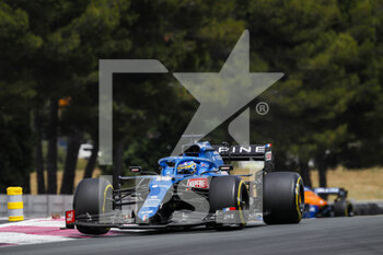2021-06-20 - 14 ALONSO Fernando (spa), Alpine F1 A521, action during the Formula 1 Emirates Grand Prix de France 2021, 7th round of the 2021 FIA Formula One World Championship from June 18 to 20, 2021 on the Circuit Paul Ricard, in Le Castellet, France - Photo Florent Gooden / DPPI - FORMULA 1 EMIRATES GRAND PRIX DE FRANCE 2021 - FORMULA 1 - MOTORS