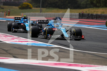 2021-06-20 - 14 ALONSO Fernando (spa), Alpine F1 A521, 31 OCON Esteban (fra), Alpine F1 A521, action during the Formula 1 Emirates Grand Prix de France 2021, 7th round of the 2021 FIA Formula One World Championship from June 18 to 20, 2021 on the Circuit Paul Ricard, in Le Castellet, France - Photo Florent Gooden / DPPI - FORMULA 1 EMIRATES GRAND PRIX DE FRANCE 2021 - FORMULA 1 - MOTORS