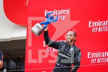 2021-06-20 - podium HAMILTON Lewis (gbr), Mercedes AMG F1 GP W12 E Performance, portrait during the Formula 1 Emirates Grand Prix de France 2021, 7th round of the 2021 FIA Formula One World Championship from June 18 to 20, 2021 on the Circuit Paul Ricard, in Le Castellet, France - Photo Antonin Vincent / DPPI - FORMULA 1 EMIRATES GRAND PRIX DE FRANCE 2021 - FORMULA 1 - MOTORS