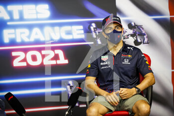 2021-06-20 - PEREZ Sergio (mex), Red Bull Racing Honda RB16B, portrait, press conference during the Formula 1 Emirates Grand Prix de France 2021, 7th round of the 2021 FIA Formula One World Championship from June 18 to 20, 2021 on the Circuit Paul Ricard, in Le Castellet, France - Photo Antonin Vincent / DPPI - FORMULA 1 EMIRATES GRAND PRIX DE FRANCE 2021 - FORMULA 1 - MOTORS