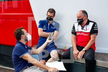 2021-06-24 - DEMAISON Francois-Xavier, Technical Director of Williams Racing, with VASSEUR Frederic (fra), Team Principal of Alfa Romeo Racing ORLEN, in interview for Fred Ferret of L'Equipe during the Formula 1 Grosser Preis Der Steiermark 2021, 2021 Styrian Grand Prix, 8th round of the 2021 FIA Formula One World Championship from June 25 to 27, 2021 on the Red Bull Ring, in Spielberg, Austria - Photo Florent Gooden / DPPI - FORMULA 1 GROSSER PREIS DER STEIERMARK 2021, 2021 STYRIAN GRAND PRIX - FORMULA 1 - MOTORS
