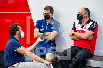 2021-06-24 - DEMAISON Francois-Xavier, Technical Director of Williams Racing, with VASSEUR Frederic (fra), Team Principal of Alfa Romeo Racing ORLEN, in interview for Fred Ferret of L'Equipe during the Formula 1 Grosser Preis Der Steiermark 2021, 2021 Styrian Grand Prix, 8th round of the 2021 FIA Formula One World Championship from June 25 to 27, 2021 on the Red Bull Ring, in Spielberg, Austria - Photo Florent Gooden / DPPI - FORMULA 1 GROSSER PREIS DER STEIERMARK 2021, 2021 STYRIAN GRAND PRIX - FORMULA 1 - MOTORS