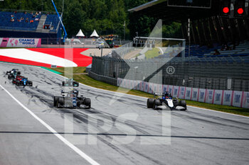 2021-06-25 - 10 GASLY Pierre (fra), Scuderia AlphaTauri Honda AT02, 63 RUSSELL George (gbr), Williams Racing F1 FW43B, action during the Formula 1 Grosser Preis Der Steiermark 2021, 2021 Styrian Grand Prix, 8th round of the 2021 FIA Formula One World Championship from June 25 to 27, 2021 on the Red Bull Ring, in Spielberg, Austria - Photo Florent Gooden / DPPI - FORMULA 1 GROSSER PREIS DER STEIERMARK 2021, 2021 STYRIAN GRAND PRIX - FORMULA 1 - MOTORS