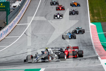 2021-06-27 - GASLY Pierre (fra), Scuderia AlphaTauri Honda AT02, LECLERC Charles (mco), Scuderia Ferrari SF21, action during the Formula 1 Grosser Preis Der Steiermark 2021, 2021 Styrian Grand Prix, 8th round of the 2021 FIA Formula One World Championship from June 25 to 27, 2021 on the Red Bull Ring, in Spielberg, Austria - Photo Florent Gooden / DPPI - FORMULA 1 GROSSER PREIS DER STEIERMARK 2021, 2021 STYRIAN GRAND PRIX - FORMULA 1 - MOTORS