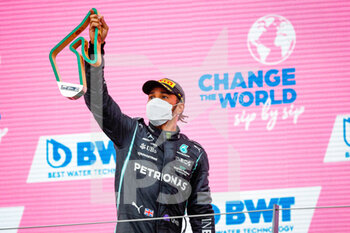 2021-06-27 - HAMILTON Lewis (gbr), Mercedes AMG F1 GP W12 E Performance, portrait podium during the Formula 1 Grosser Preis Der Steiermark 2021, 2021 Styrian Grand Prix, 8th round of the 2021 FIA Formula One World Championship from June 25 to 27, 2021 on the Red Bull Ring, in Spielberg, Austria - Photo Florent Gooden / DPPI - FORMULA 1 GROSSER PREIS DER STEIERMARK 2021, 2021 STYRIAN GRAND PRIX - FORMULA 1 - MOTORS