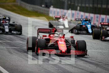 2021-07-02 - 16 LECLERC Charles (mco), Scuderia Ferrari SF21, action during the Formula 1 Grosser Preis Von Osterreich 2021, 2021 Austrian Grand Prix, 9th round of the 2021 FIA Formula One World Championship from July 2 to 4, 2021 on the Red Bull Ring, in Spielberg, Austria - Photo Florent Gooden / DPPI - FORMULA 1 GROSSER PREIS VON OSTERREICH 2021, 2021 AUSTRIAN GRAND PRIX - FORMULA 1 - MOTORS