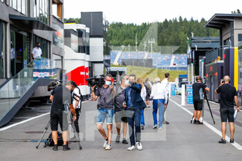 2021-07-03 - Canal+ in the paddock during the Formula 1 Grosser Preis Von Osterreich 2021, 2021 Austrian Grand Prix, 9th round of the 2021 FIA Formula One World Championship from July 2 to 4, 2021 on the Red Bull Ring, in Spielberg, Austria - Photo Florent Gooden / DPPI - FORMULA 1 GROSSER PREIS VON OSTERREICH 2021, 2021 AUSTRIAN GRAND PRIX - FORMULA 1 - MOTORS