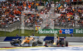 2021-07-04 - NORRIS Lando (gbr), McLaren MCL35M, PEREZ Sergio (mex), Red Bull Racing Honda RB16B, action during the Formula 1 Grosser Preis Von Osterreich 2021, 2021 Austrian Grand Prix, 9th round of the 2021 FIA Formula One World Championship from July 2 to 4, 2021 on the Red Bull Ring, in Spielberg, Austria - Photo DPPI - FORMULA 1 GROSSER PREIS VON OSTERREICH 2021, 2021 AUSTRIAN GRAND PRIX - FORMULA 1 - MOTORS