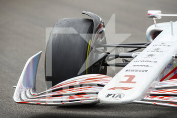 2021-07-15 - New F1 2022 car reveal front wing, aileron, aerodynamic detail during the Formula 1 Pirelli British Grand Prix 2021, 10th round of the 2021 FIA Formula One World Championship from July 16 to 18, 2021 on the Silverstone Circuit, in Silverstone, United Kingdom - Photo Xavi Bonilla / DPPI - FORMULA 1 PIRELLI BRITISH GRAND PRIX 2021 - FORMULA 1 - MOTORS