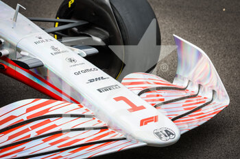 2021-07-15 - 2022 car launch, mechanical detail front wing, aileron, during the Formula 1 Pirelli British Grand Prix 2021, 10th round of the 2021 FIA Formula One World Championship from July 16 to 18, 2021 on the Silverstone Circuit, in Silverstone, United Kingdom - Photo Antonin Vincent / DPPI - FORMULA 1 PIRELLI BRITISH GRAND PRIX 2021 - FORMULA 1 - MOTORS