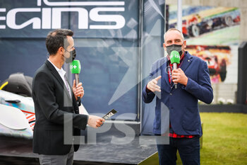 2021-07-15 - DUPIN Laurent, MONTAGNY Franck (fra), TV presenter commentateur Canal+, portrait during the Formula 1 Pirelli British Grand Prix 2021, 10th round of the 2021 FIA Formula One World Championship from July 16 to 18, 2021 on the Silverstone Circuit, in Silverstone, United Kingdom - Photo Antonin Vincent / DPPI - FORMULA 1 PIRELLI BRITISH GRAND PRIX 2021 - FORMULA 1 - MOTORS