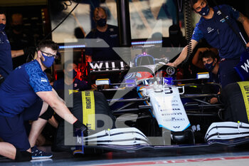 2021-07-17 - 63 RUSSELL George (gbr), Williams Racing F1 FW43B, garage, box, during the Formula 1 Pirelli British Grand Prix 2021, 10th round of the 2021 FIA Formula One World Championship from July 16 to 18, 2021 on the Silverstone Circuit, in Silverstone, United Kingdom - Photo Antonin Vincent / DPPI - FORMULA 1 PIRELLI BRITISH GRAND PRIX 2021 - FORMULA 1 - MOTORS