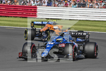 2021-07-17 - 14 ALONSO Fernando (spa), Alpine F1 A521, action during the Sprint Race of Formula 1 Pirelli British Grand Prix 2021, 10th round of the 2021 FIA Formula One World Championship from July 16 to 18, 2021 on the Silverstone Circuit, in Silverstone, United Kingdom - Photo DPPI - FORMULA 1 PIRELLI BRITISH GRAND PRIX 2021 - FORMULA 1 - MOTORS