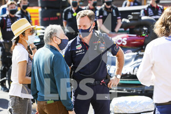 2021-07-17 - TODT Jean (fra), FIA President, HORNER Christian (gbr), Team Principal of Red Bull Racing, portrait, on the grid of the sprint race during the Formula 1 Pirelli British Grand Prix 2021, 10th round of the 2021 FIA Formula One World Championship from July 16 to 18, 2021 on the Silverstone Circuit, in Silverstone, United Kingdom - Photo Antonin Vincent / DPPI - FORMULA 1 PIRELLI BRITISH GRAND PRIX 2021 - FORMULA 1 - MOTORS