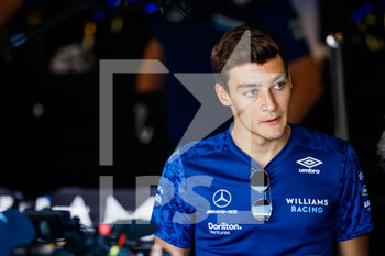 2021-07-18 - RUSSELL George (gbr), Williams Racing F1 FW43B, portrait during the Formula 1 Pirelli British Grand Prix 2021, 10th round of the 2021 FIA Formula One World Championship from July 16 to 18, 2021 on the Silverstone Circuit, in Silverstone, United Kingdom - Photo Antonin Vincent / DPPI - FORMULA 1 PIRELLI BRITISH GRAND PRIX 2021 - FORMULA 1 - MOTORS