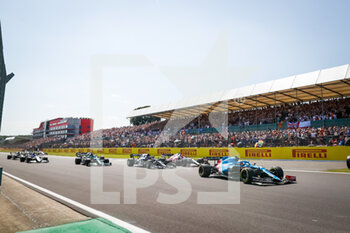 2021-07-18 - start of the race, 31 OCON Esteban (fra), Alpine F1 A521, action during the Formula 1 Pirelli British Grand Prix 2021, 10th round of the 2021 FIA Formula One World Championship from July 16 to 18, 2021 on the Silverstone Circuit, in Silverstone, United Kingdom - Photo Antonin Vincent / DPPI - FORMULA 1 PIRELLI BRITISH GRAND PRIX 2021 - FORMULA 1 - MOTORS