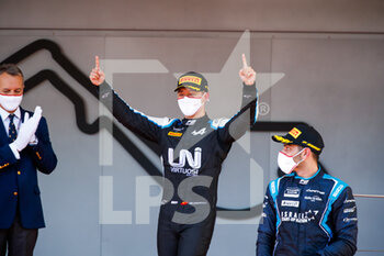 2021-05-21 - Zhou Guanyu (chn), UNI-Virtuosi Racing, Dallara F2, portrait podium during 2021 FIA Formula 2 championship in Monaco from May 21 to 23 - Photo Florent Gooden / DPPI - 2021 FIA FORMULA 2 CHAMPIONSHIP IN MONACO - FORMULA 2 - MOTORS